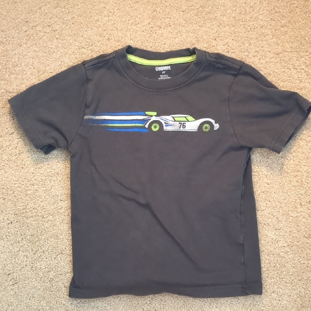 Gymboree Dark Gray Tee with Race Car